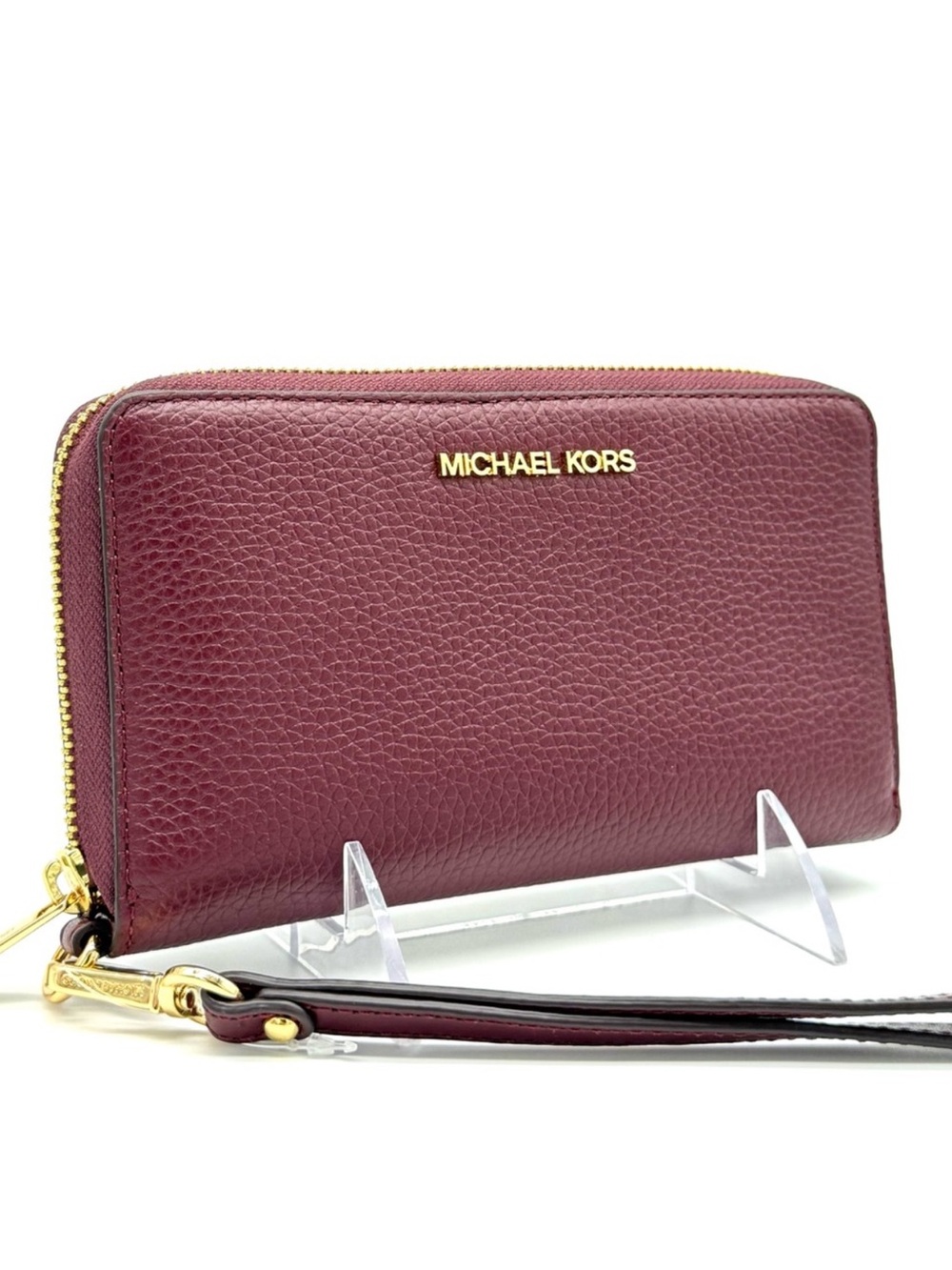 Michael Kors Large Flat Mf Phone Case Wallet Ox Blood